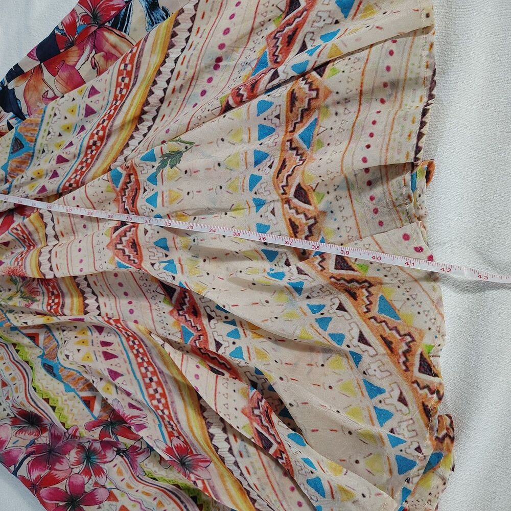 Johnny Was Womens Boho Patchwork Floral Dress Size S Colorful Festival - Picture 8 of 12